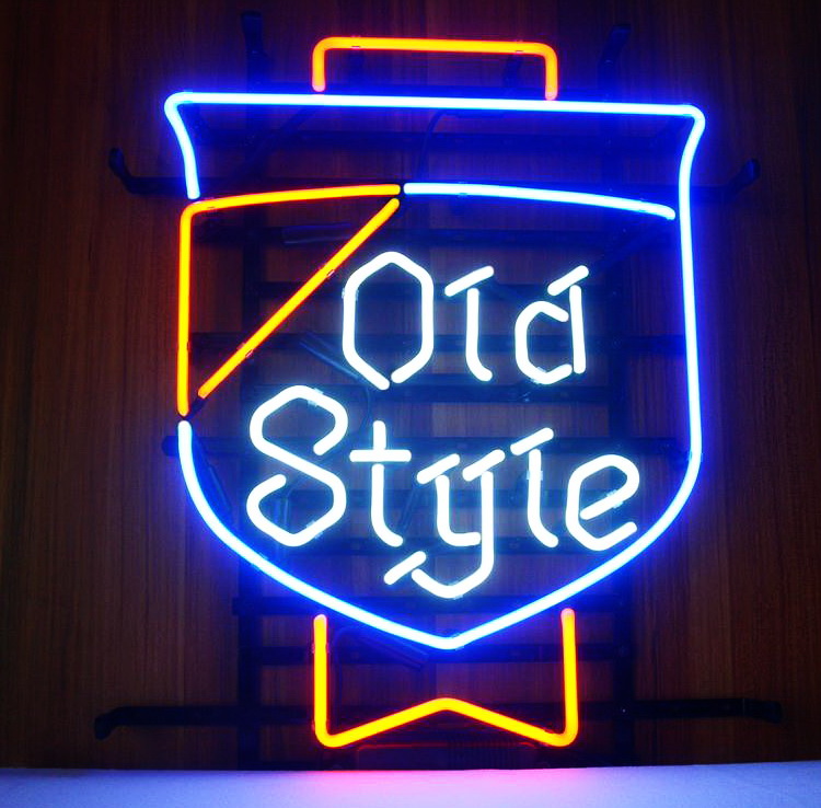 Old Style Beer Shield Lager Neon Sign
